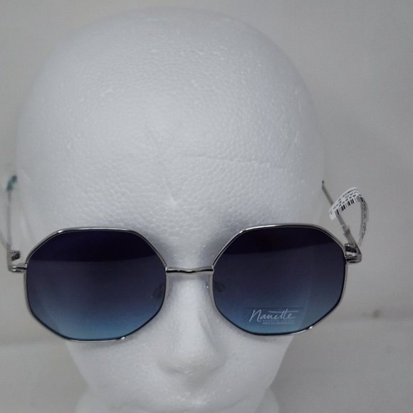 Nanette Lepore Sunglasses Silver Frame Aqua IONN0624-R - Picture 2 of 9